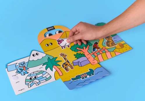 Montessori pegatinas reutilizables - Animales - OMY