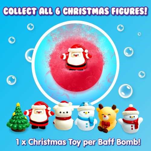 Pack 6 bombas de baño sorpresa - Papá Noel- Zimpli Kids