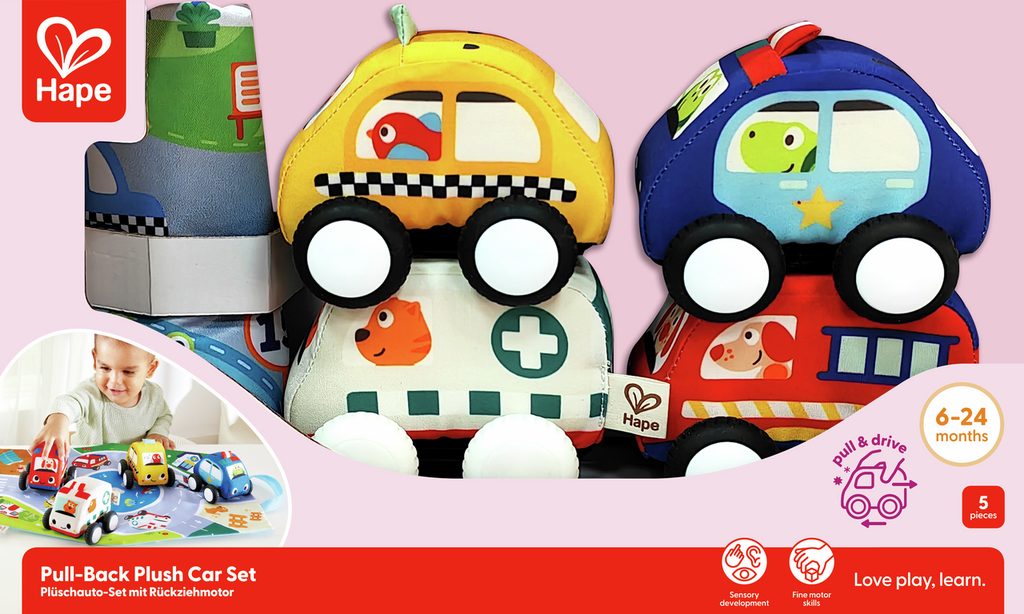 Set de Coches retráctiles de Peluche