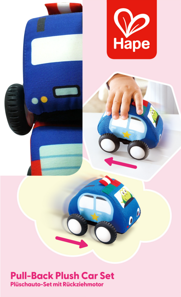 Set de Coches retráctiles de Peluche