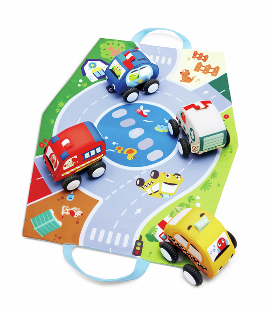 Set de Coches retráctiles de Peluche