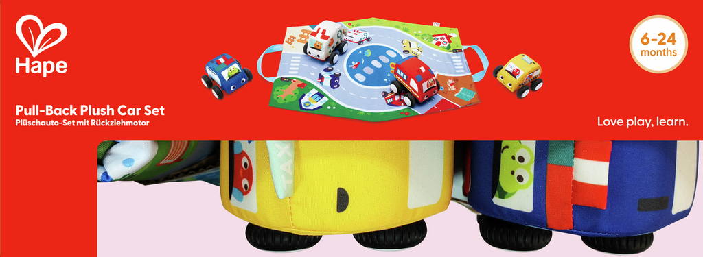 Set de Coches retráctiles de Peluche