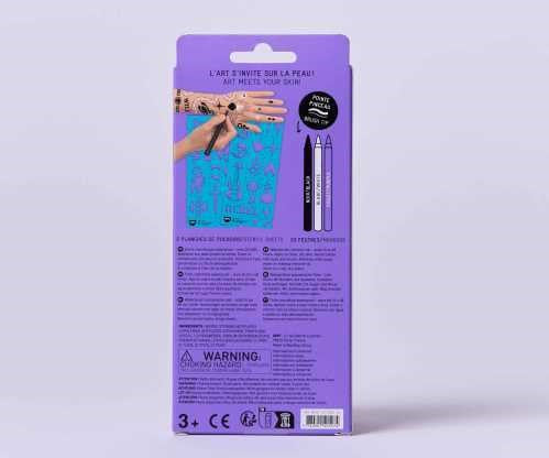 Rotuladores para tatuajes temporales con plantillas ROCK CLUB - OMY