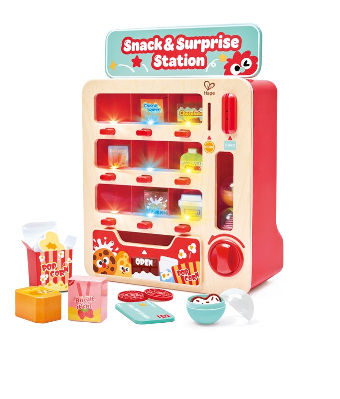 Máquina Expendedora de Juguete Hape: Snacks, Cápsulas, Luz y Sonido - 11