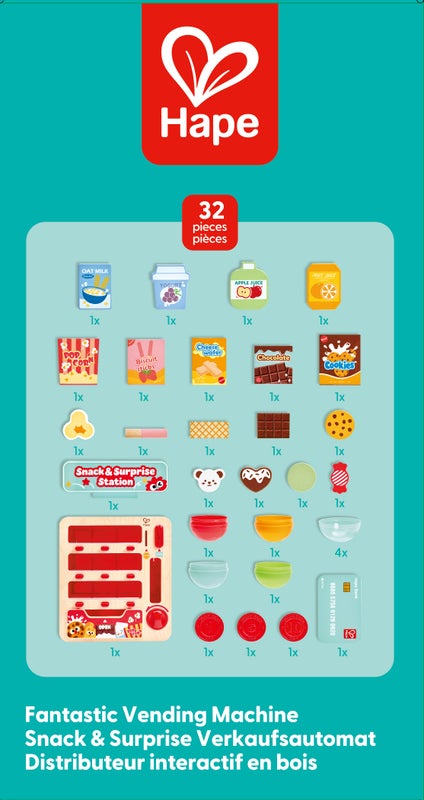 Máquina Expendedora de Juguete Hape: Snacks, Cápsulas, Luz y Sonido - 9
