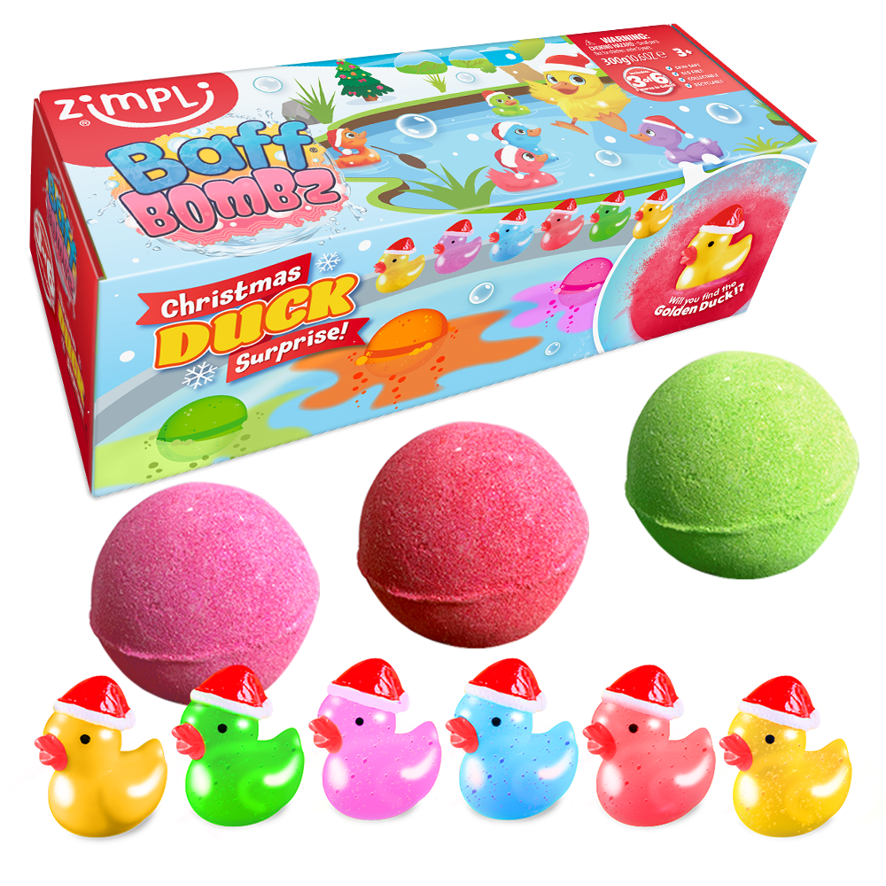 Pack 3 Bombas de Baño Sorpresa Christmas Ducks Zimpli Kids