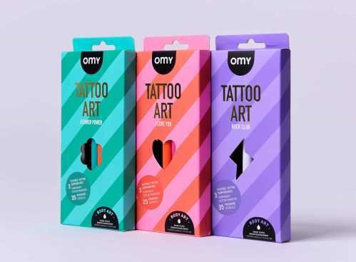 Rotuladores para tatuajes temporales con plantillas ILOVEYOU - OMY