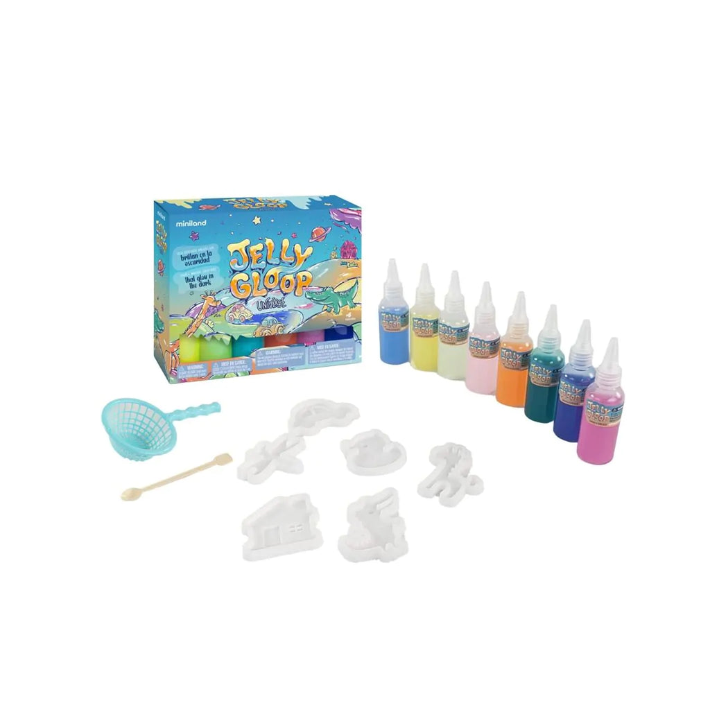 Jelly Gloop Universe: Kit de Figuras de Gel que Brillan en la Oscuridad Miniland