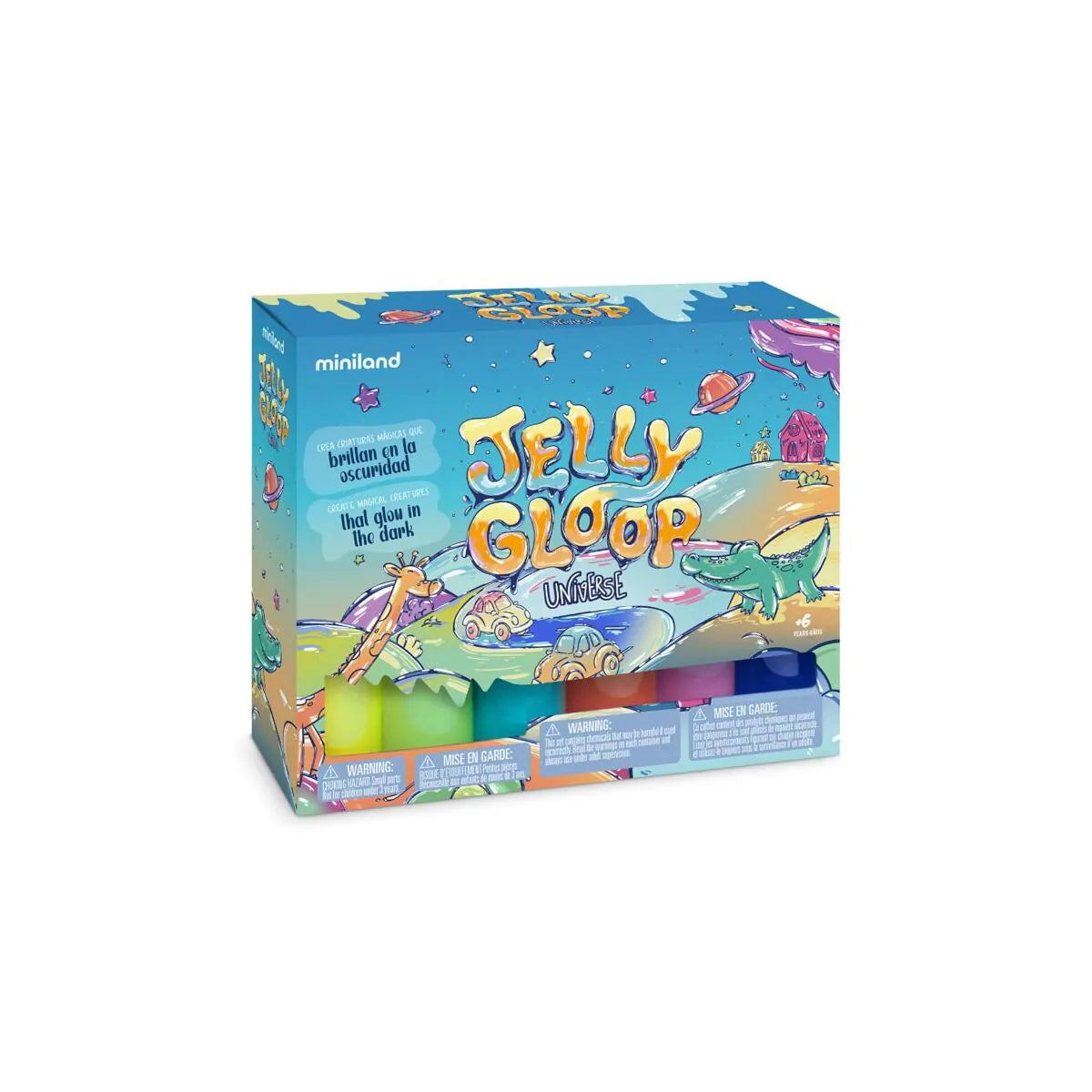 Jelly Gloop Universe: Kit de Figuras de Gel que Brillan en la Oscuridad Miniland - 2
