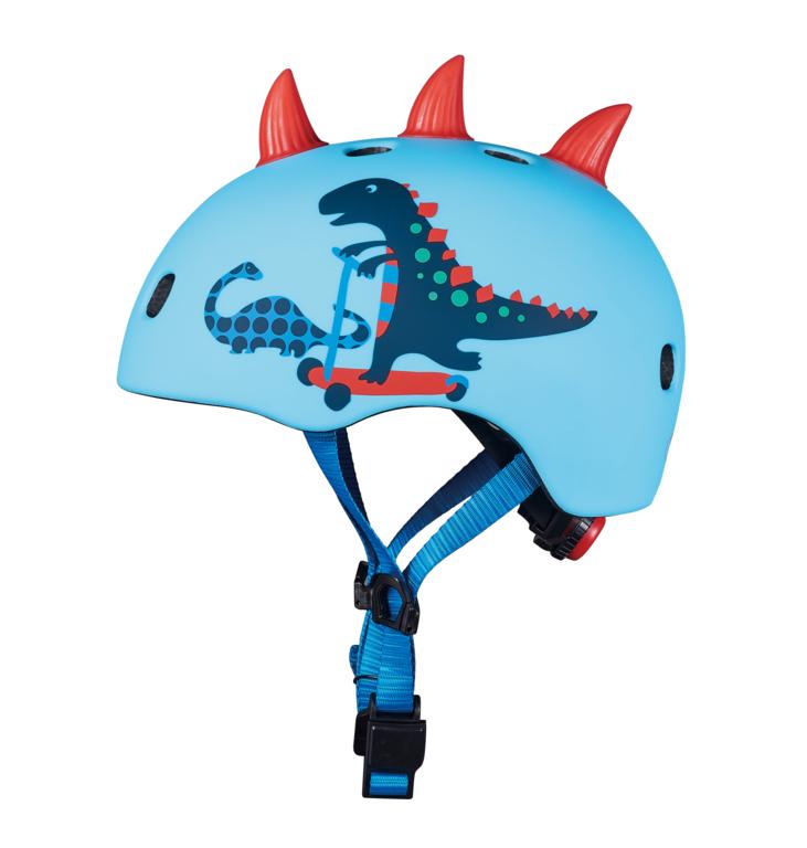 Casco Infantil Micro Dinosaurio 3D con Luz LED, Talla S
