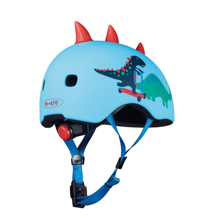 Casco Infantil Micro Dinosaurio 3D con Luz LED, Talla S - 3