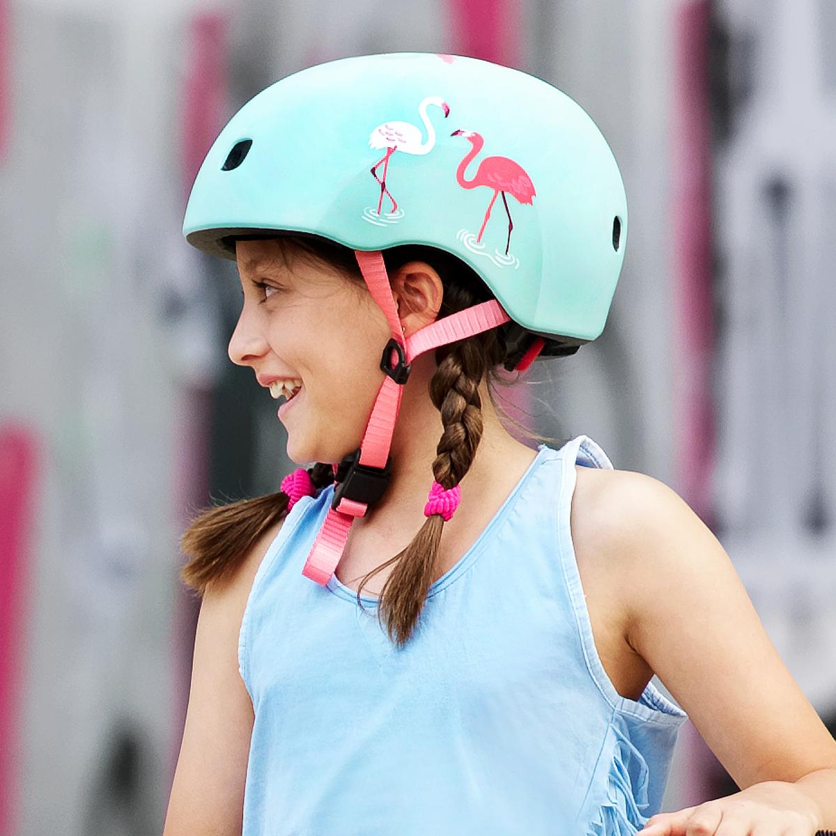 Casco Infantil Micro Flamencos con Luz LED, Talla S - 2
