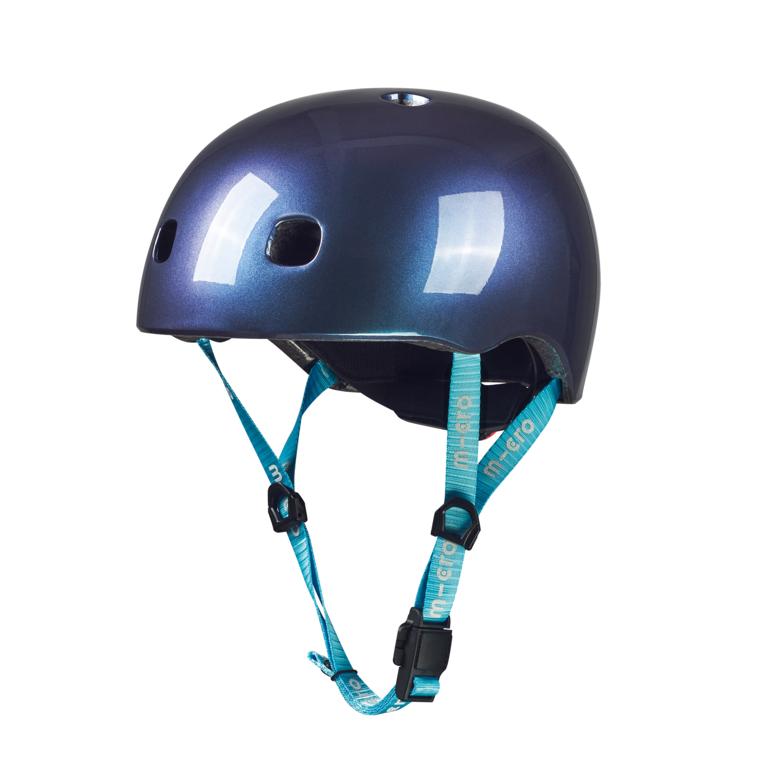 Casco Infantil Micro Azul Eléctrico con Luz LED, Talla M - 3