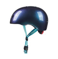 Casco Infantil Micro Azul Eléctrico con Luz LED, Talla M