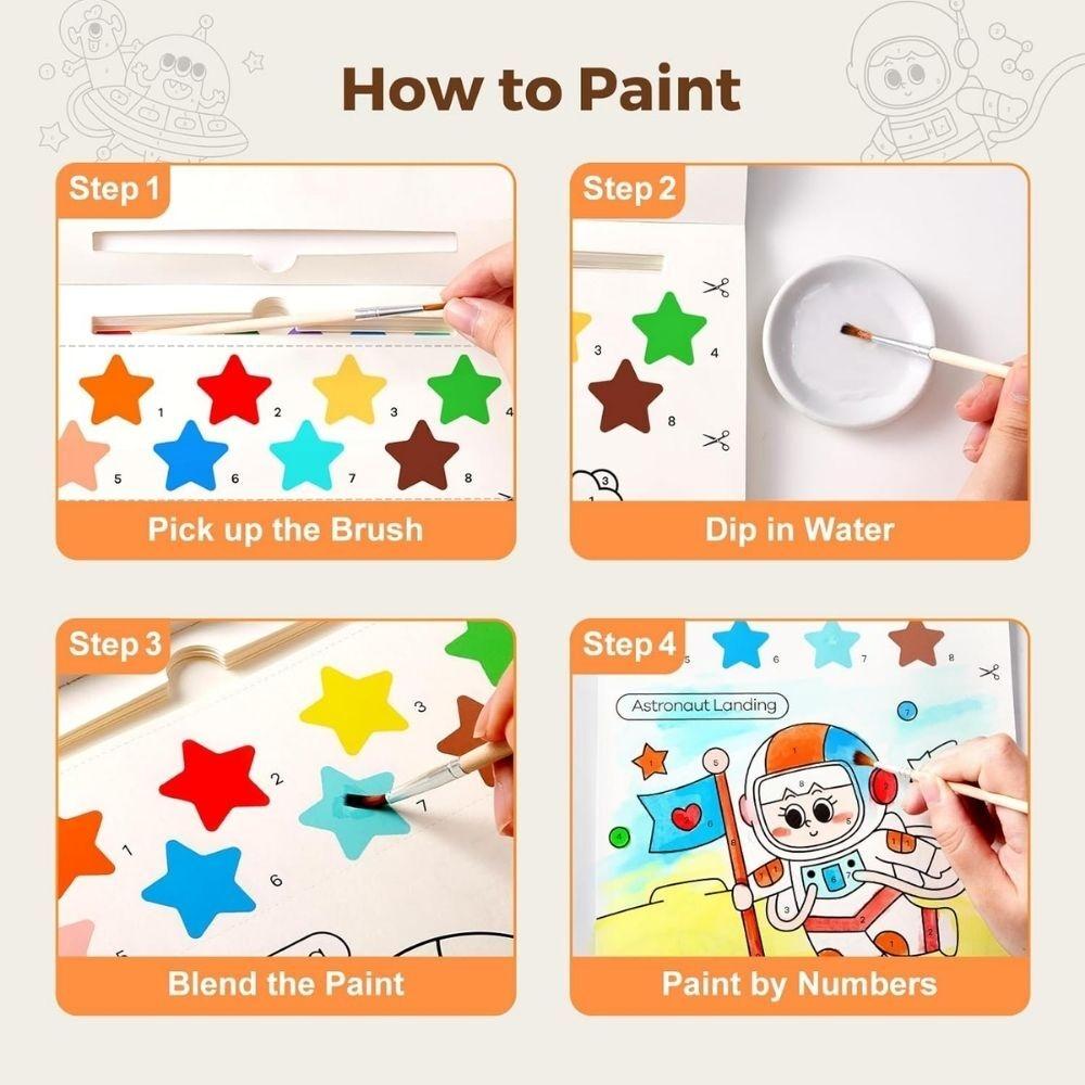 Libro de Pintura con Agua Space | Actividad Creativa Infantil