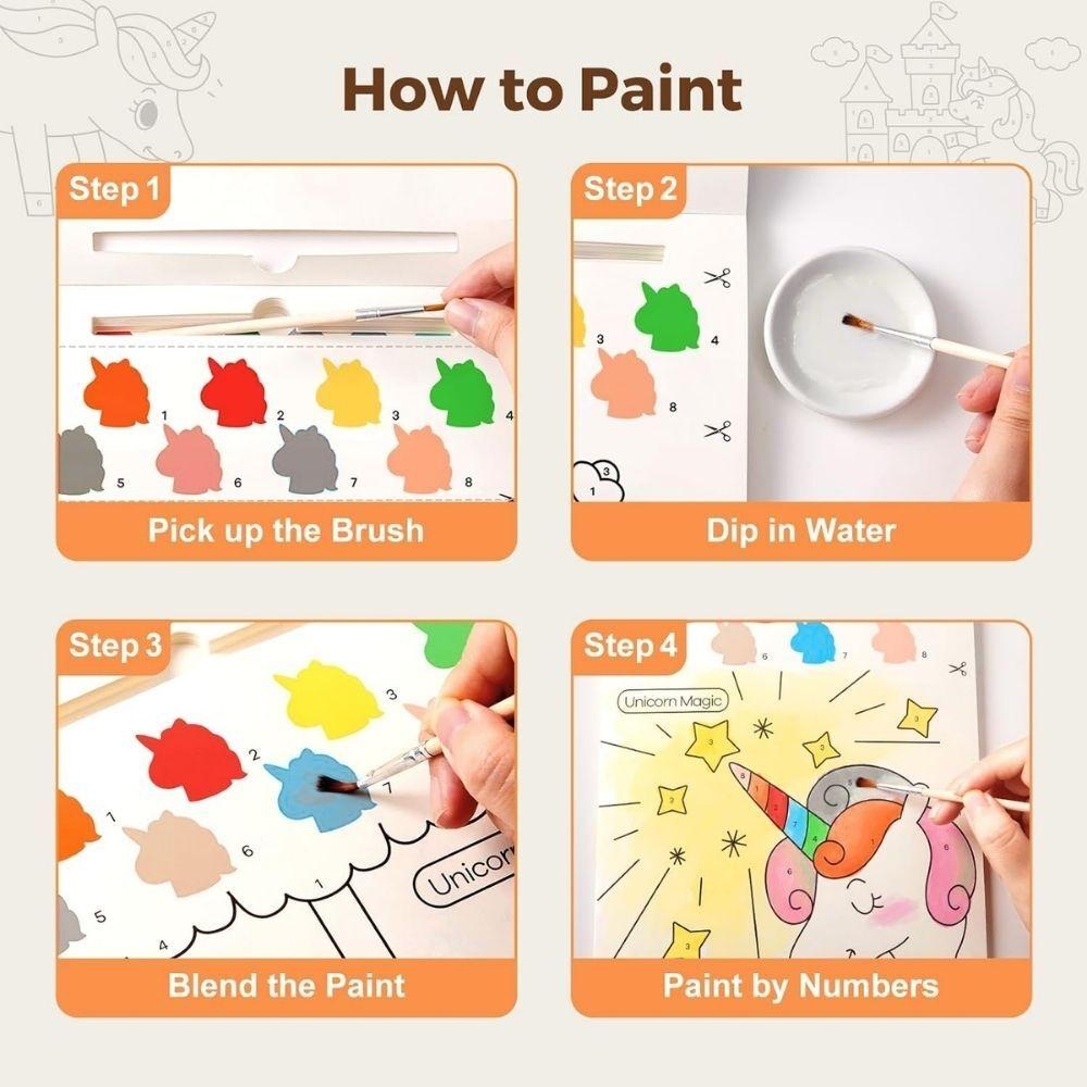 Libro de Pintura con Agua Unicorn | Actividad Creativa Infantil