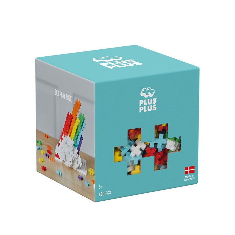 Cubo de piezas: Arcoiris 600 piezas - PLUS PLUS