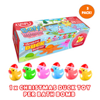 Pack 3 Bombas de Baño Sorpresa Christmas Ducks Zimpli Kids - 5