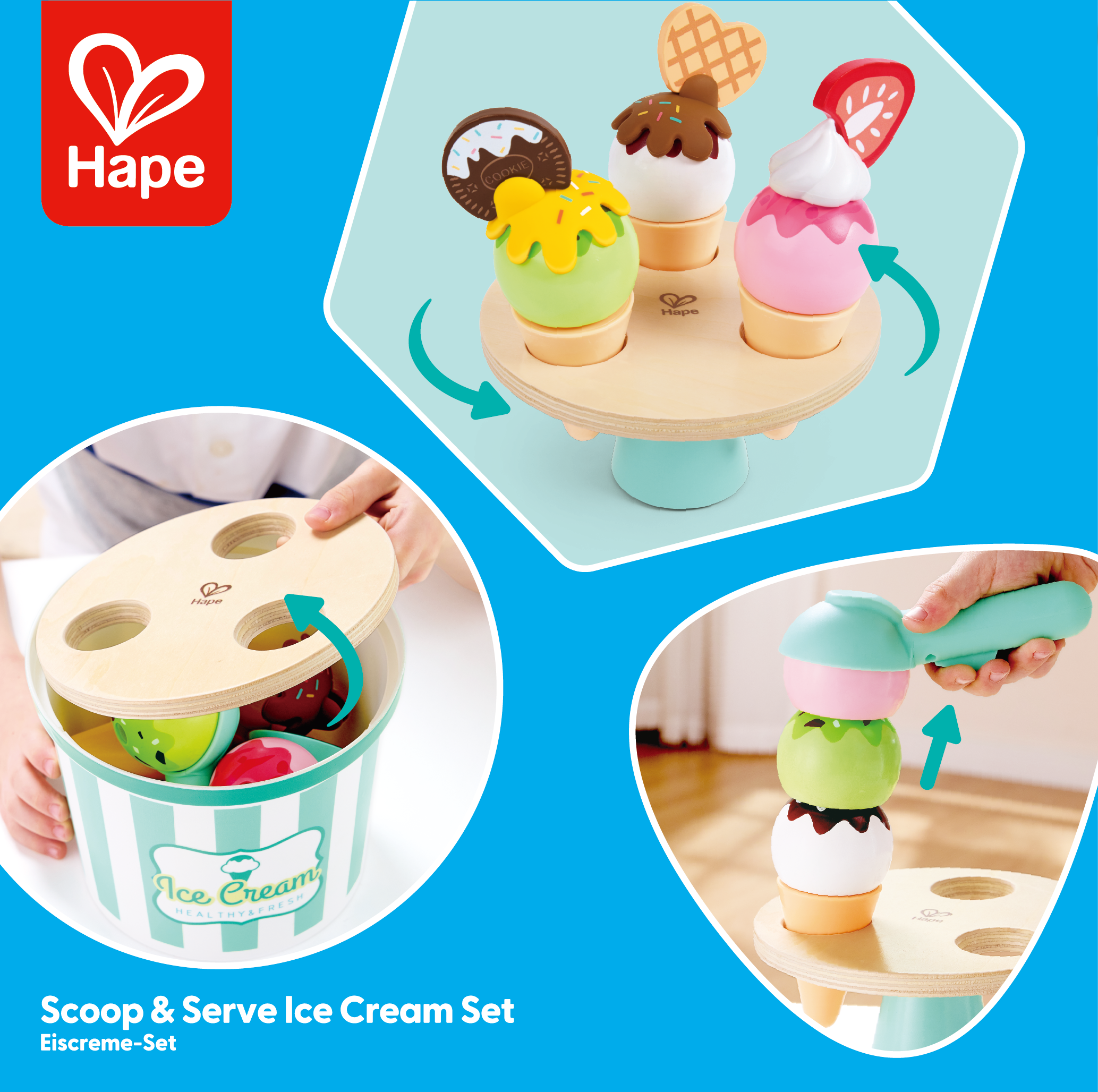 Juego de Helado Scoop and Serve – ¡Monta tu Heladería! - Hape