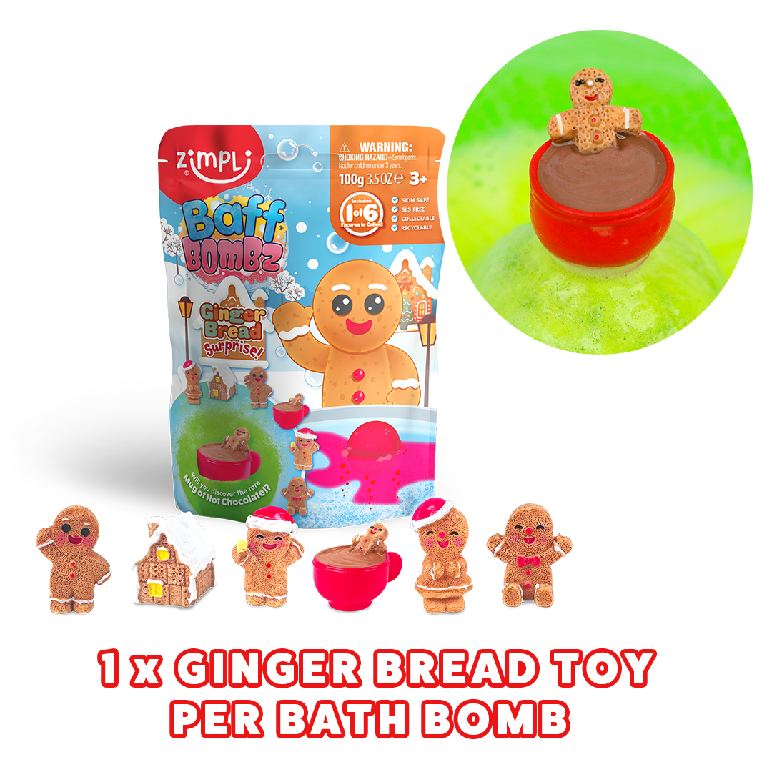 Bomba de Baño Sorpresa de Navidad 100 g con Figura Coleccionable Zimpli Kids - 8