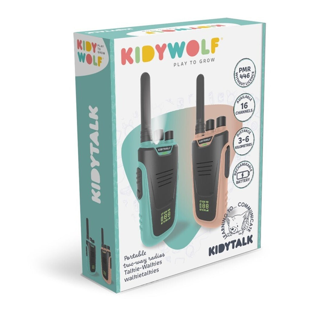 Kidytalk Walkie-talkies para niños (pack de 2) KIDYWOLF - 12