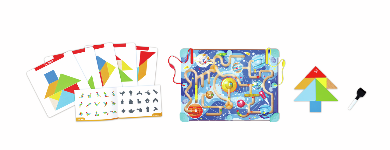 Laberinto Espacial y Tablero de Tangram
