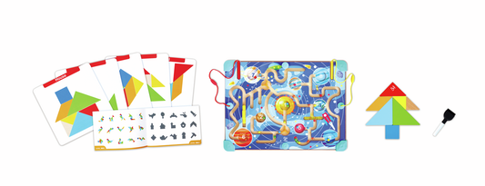 Laberinto Espacial y Tablero de Tangram