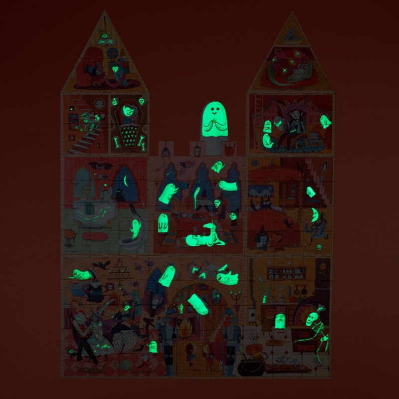 Puzzle Enchanted Londji: 100 Piezas Reversible de Monstruos que Brilla en la Oscuridad