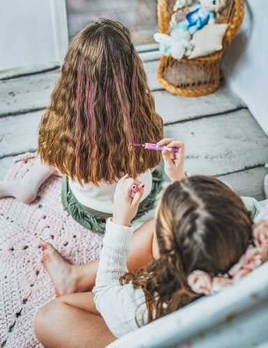 MASCARA DE PELO DOBLE - Rosa-Púrpura