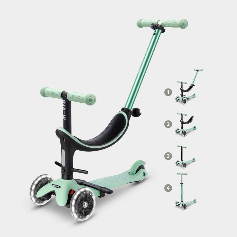Patinete Mini Micro 4 en 1 Deluxe LED: de Correpasillos a Patinete - 21