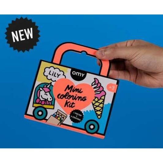 MINI POCKET OMY UNICORNIO PARA COLOREAR + 4 LAPICES COLOR