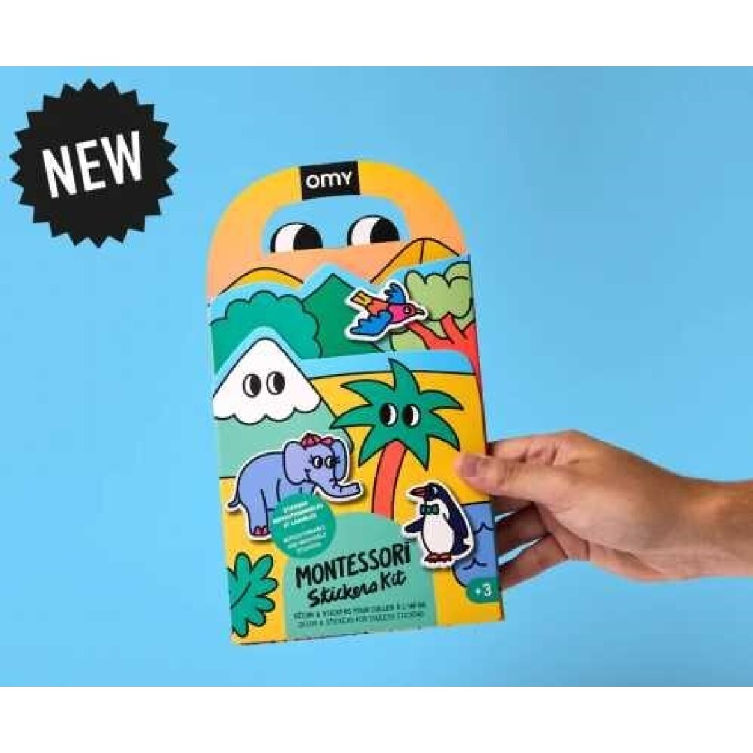 Montessori pegatinas reutilizables - Animales -  OMY