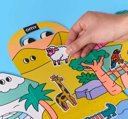 Montessori pegatinas reutilizables - Animales -  OMY