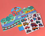 Montessori pegatinas reutilizables - Vehículos -  OMY