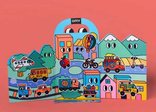 Montessori pegatinas reutilizables - Vehículos -  OMY