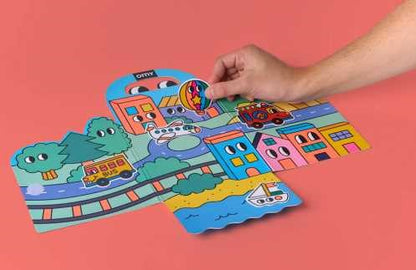 Montessori pegatinas reutilizables - Vehículos -  OMY