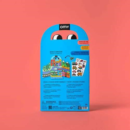 Montessori pegatinas reutilizables - Vehículos -  OMY