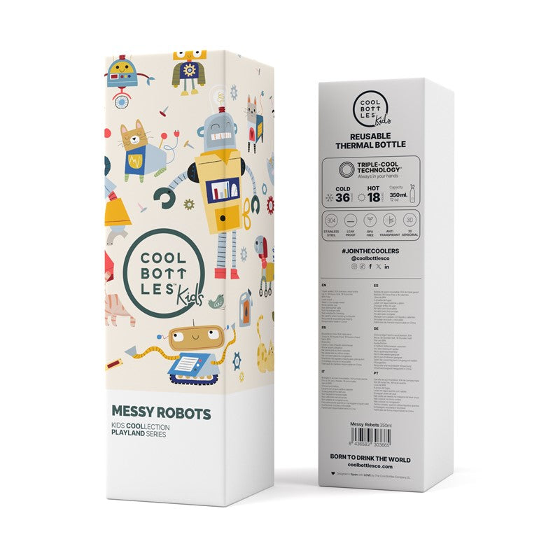 The Kids Bottle - Messy Robots 350ml