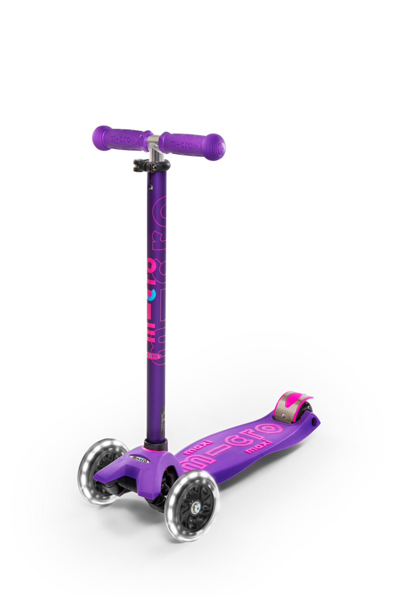 Patinete Maxi Micro Deluxe LED de 3 Ruedas para Niños de 5 a 12 Años
