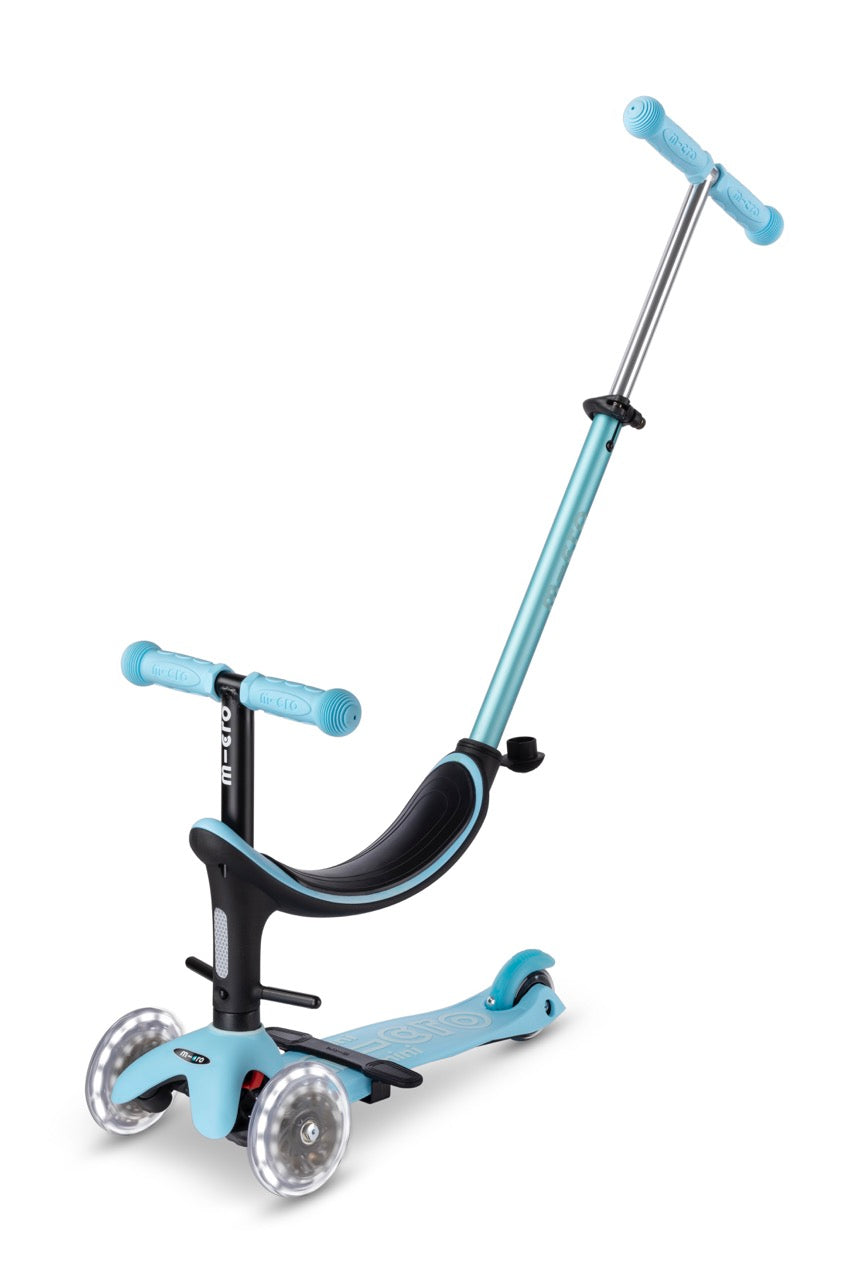 Patinete Mini Micro 4 en 1 Deluxe LED: de Correpasillos a Patinete - 4
