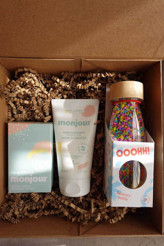 Caja Regalo Bebé Mini Oli (Primeros Mimos + recuerdo sensorial)