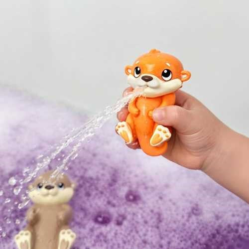 Baff Buddies Mamá y Bebé Nutria: Juguete Flotante de Baño con 3 Bombas de Lavanda