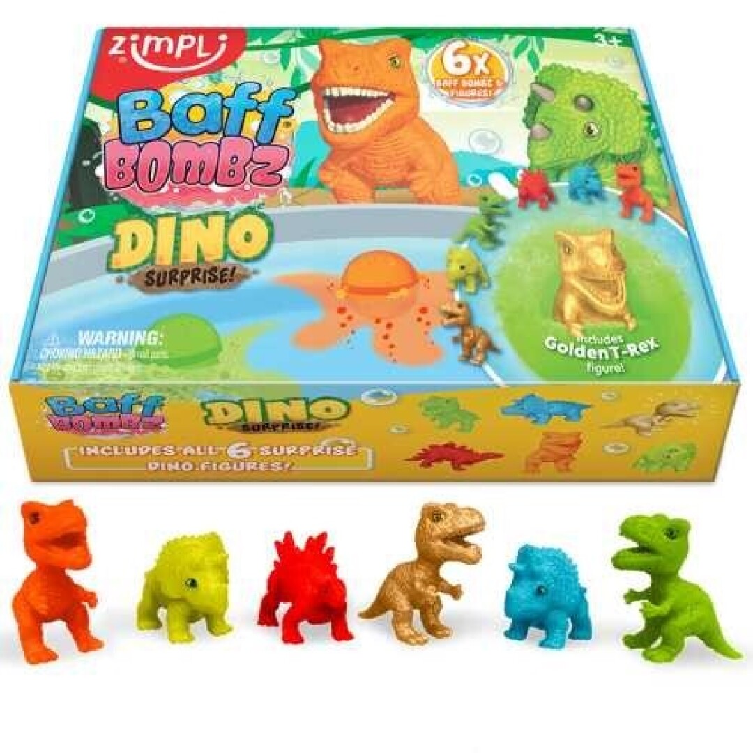 Pack 6 bombas de baño sorpresa -Dinos- Zimpli Kids