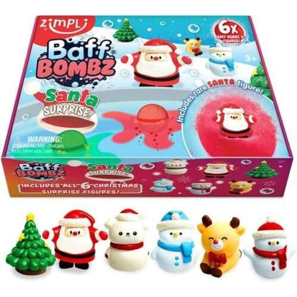 Pack 6 bombas de baño sorpresa - Papá Noel- Zimpli Kids