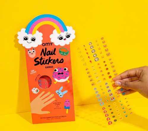 Pegatinas para Uñas Kawaii para Niños | 200 Adhesivos Infantiles