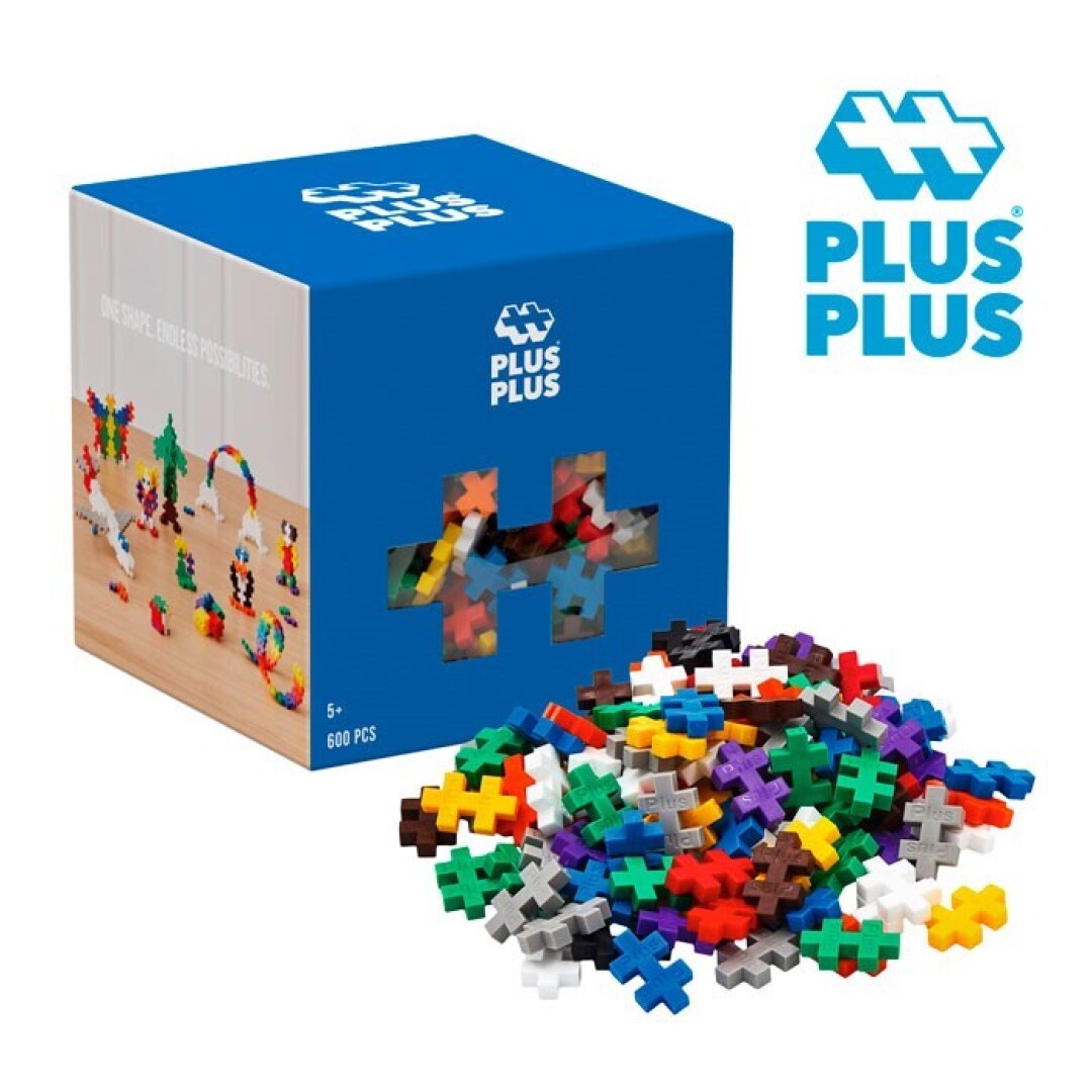 Plus Plus - Cubo de Piezas Básico 600 Piezas