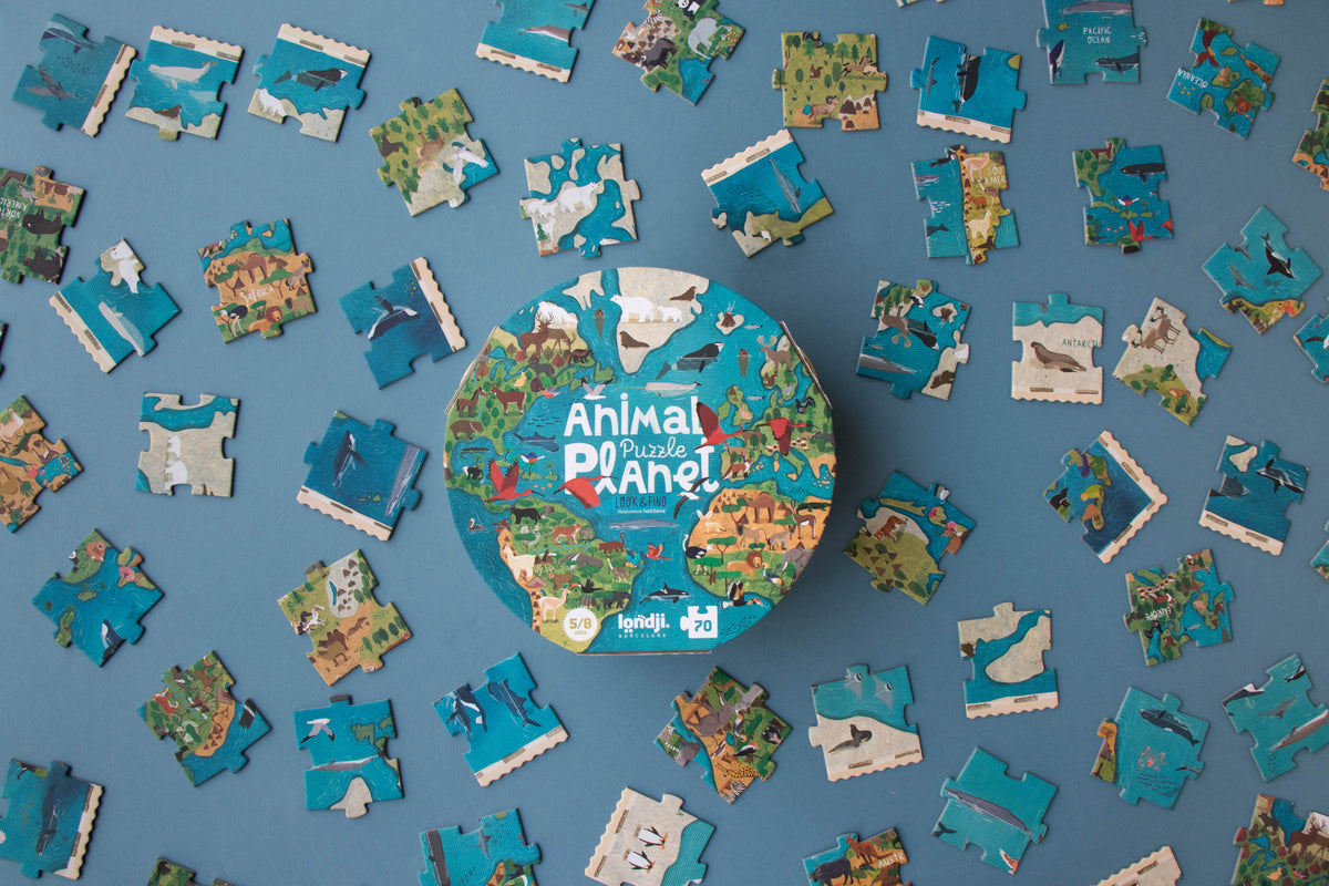 Puzzle Animal Planet Londji: 70 Piezas y Juego de Observación de Animales del Mundo - 25