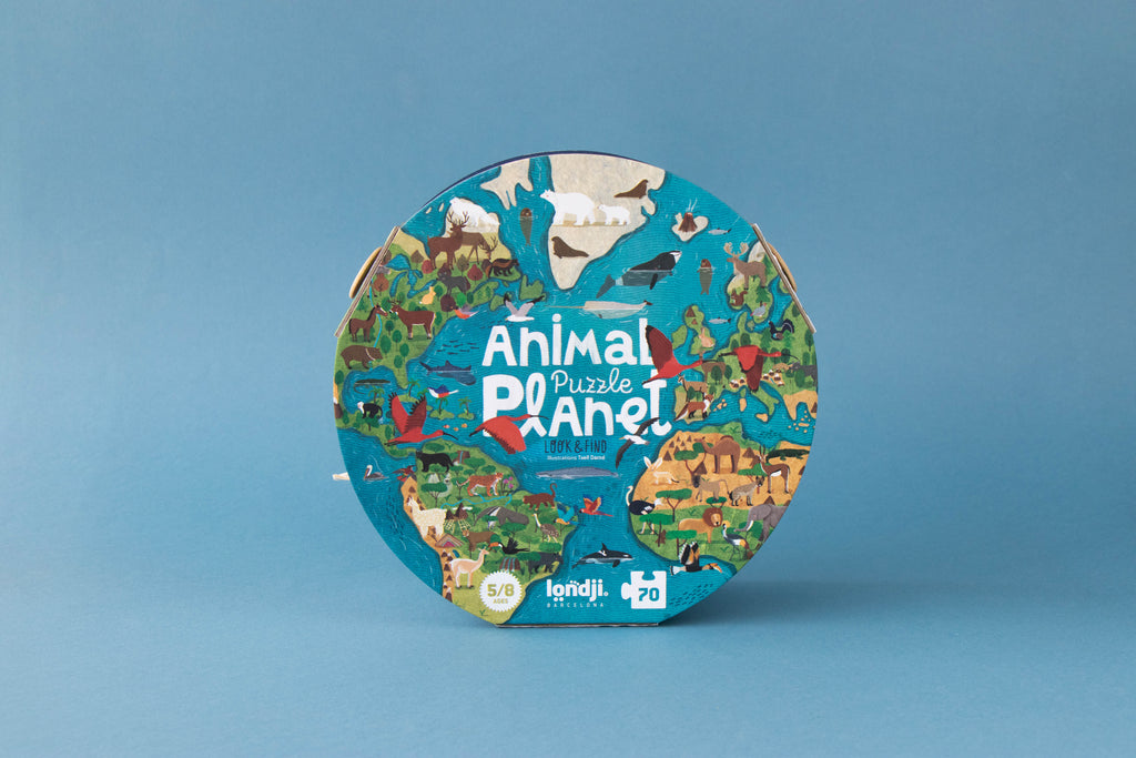 Puzzle Animal Planet Londji: 70 Piezas y Juego de Observación de Animales del Mundo