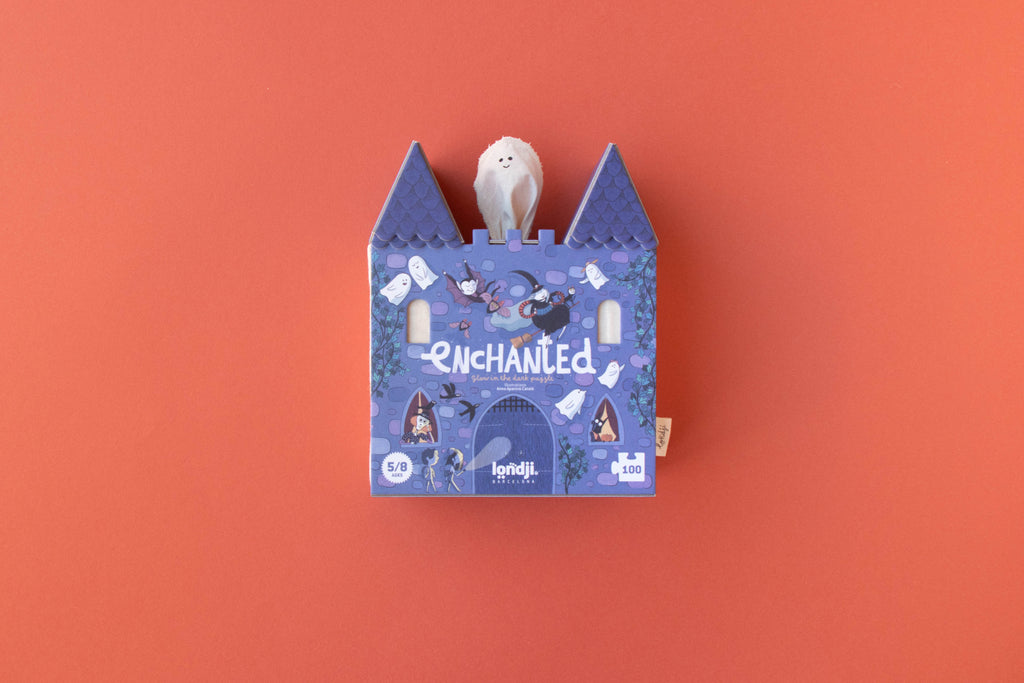 Puzzle Enchanted Londji: 100 Piezas Reversible de Monstruos que Brilla en la Oscuridad