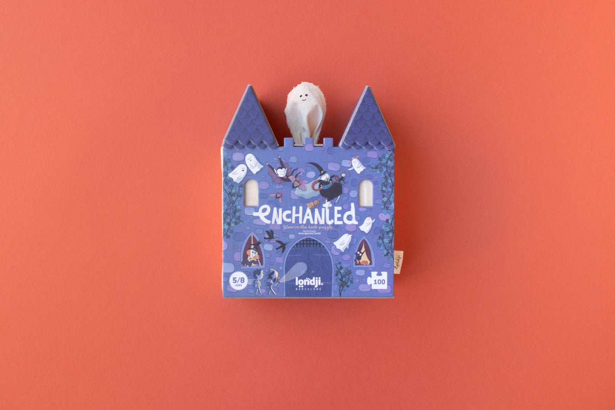 Puzzle Enchanted Londji: 100 Piezas Reversible de Monstruos que Brilla en la Oscuridad